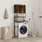 vidaXL - Wasmachinekast - 68x48,5x194 - cm - gerookt - eikenkleurig