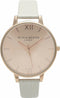 Olivia Burton OB13BD11 - Polshorloge - Big Dial Mink & Rosegold - Wit - Ø 38 mm