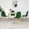 vidaXL - Eetkamerstoelen - 4 - st - fluweel - donkergroen