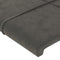 vidaXL - Hoofdborden - 2 - st - 80x5x78/88 - cm - fluweel - donkergrijs