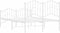 vidaXL - Bedframe - met - hoofd- - en - voeteneinde metaal - wit - 120x190 - cm