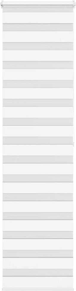 vidaXL - Zebra - rolgordijn - 60x200 - cm - stofbreedte - 55,9 - cm - polyester - wit