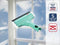 Leifheit 51127 - Raamwisser mini 3-in-1 - 20 cm wisbreedte - Wit Turquoise