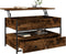vidaXL - Salontafel - 85x50x50 - cm - bewerkt - hout - en - metaal - gerookt - eiken