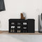 vidaXL - Opbergbank - Zwart - Eikenhout - 100x30x48 - cm - Geengineerd - Hout