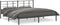 vidaXL - Bedframe - met - hoofdbord - metaal - zwart - 200x200 - cm