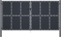 vidaXL - Poort - 400x200 - cm - staal - antraciet