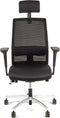 Linea bureaustoel Omnia 01/PT - ergonomisch EN1335 - met hoofdsteun - multi verstelbaar - max. draagvermogen 110kg - zwart - LF-3134005