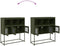 vidaXL - Dressoir - 100,5x39x107 - cm - koudgewalst - staal - olijfgroen