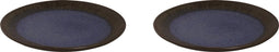 Palmer Bord Tama 28.5 cm Blauw Zwart Stoneware 2 stuks