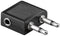 Wentronic 3.5mm/3.5mm Audio Adapter - Vliegtuigadapter - Haaks - Zwart