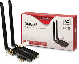 Inter-Tech DMG-36 - WLAN & Bluetooth 5.2 PCIe-adapter - 5400Mbps snelheid
