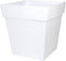 EDA Bloempot Toscane vierkant - kunststof - wit - L39 x B39 x H39 cm - 38 liter - Bloempotten/plantenpotten