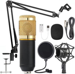 Bm800 - Microfoon Set 9 in 1 - Condensator Microfoon voor Ktv Radio Zingen Opname - Zwart