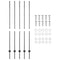 vidaXL - U-paal - voor - omheining - 10 - stuks - Grijs - 150 - cm - Metaal