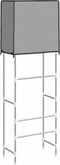 vidaXL - Toiletrek - 2-laags - 56x30x170 - cm - ijzer - grijs