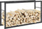 vidaXL - Haardhoutrek - 110x30x61 - cm - staal - zwart