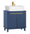 SoBuy BZR114-B - Wastafel Onderkast - 2 deuren - 60x30x59 cm - Blauw