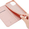 Dux Ducis - Slim bookcase hoes - Geschikt voor iPhone 13 Pro Max - Rose Goud