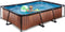 EXIT Wood zwembad 300x200x65cm met filterpomp - bruin