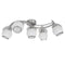 vidaXL Plafondlamp met glazen kappen + golvende rail