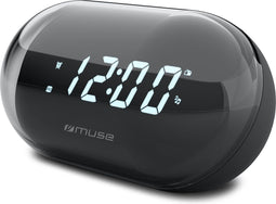 Muse M-15GL - Wekker met FM radio - 20 voorkeuzezenders - Zwart