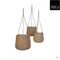 Mica Decorations Hangende Mand - H80 x D26 cm - Gevlochten natuurlijk materiaal - Lichtbruin