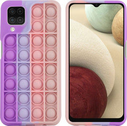 iMoshion Hoesje Geschikt voor Samsung Galaxy A12 Hoesje Siliconen - iMoshion Pop It Fidget Toy - Pop It hoesje - Multicolor