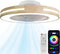 WERYOU® illuminAIR - Plafondventilator - RGB Ledlamp - Afstandsbediening - Hout Design - Wit