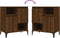 vidaXL - Dressoir - 60x35x70 - cm - bewerkt - hout - bruin - eikenkleur