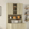 vidaXL - Wasmachinekast - 70,5x24x90 - cm - sonoma - eikenkleurig