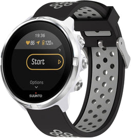 imoshion Siliconen sport bandje - Universeel 24 mm aansluiting - Zwart/Grijs