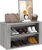 vidaXL - Schoenenrek - 75x35x45 - cm - bewerkt - hout - grijs - sonoma - eikenkleur