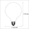 Calex Filament LED Lamp - G125 Vintage Lichtbron - E27 - Goud - Warm Wit Licht - Dimbaar