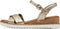 Tamaris dames sandalen - Sleehak 5 cm - Goud - Maat 37