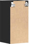 vidaXL - Hangkast - Riga - 30x29,5x60 - cm - bewerkt - hout - zwart