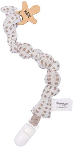 Snoozebaby Speenkoord - Fopspeenkoord Biologisch Katoen - Warm Brown