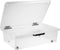 Opbergboxen met deksel 24 liter kunststof transparant 60 x 40 x 16 cm set van 2 stuks