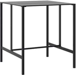 vidaXL - Bartafel - 100x100x110 - cm - gepoedercoat - staal - zwart