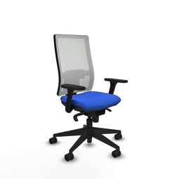 Piqueras y Crespo 3D066N0 - Bureaustoel - Verstelbare hoogte met armleuning en hoofdsteun - Blauw