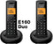 Alcatel E160 - Dect-telefoon - 2 handsets met agenda en nummerherkenning - zwart