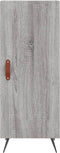 vidaXL - Dressoir - 34,5x34x90 - cm - bewerkt - hout - grijs - sonoma - eikenkleurig