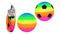 2 regenboog ballen in net maat 3 29661.