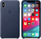Apple iPhone Xs Max - Leather Backcover - Echt leer - Donkerblauw