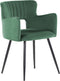 SANILAC - Eetkamerstoel set van 2 - Groen - Fluweel