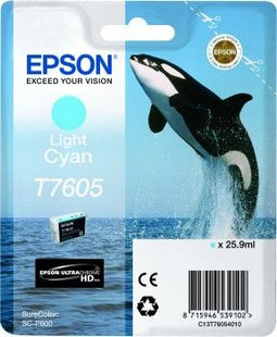 Epson T7605 - Inktcartridge - Licht Cyaan - SureColor SC-P600