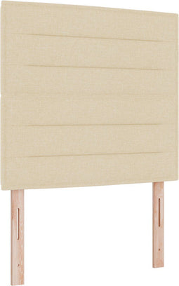 vidaXL - Hoofdbord - met - Lijnen - Ontwerp - in - Crème - - - 100 - cm - Stof
