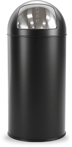 BRASQ Push Bin - Prullenbak 30 Liter - Uitneembare binnenemmer - Zwart