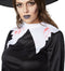 dressforfun - Griezelige heks M - lange jurk met hoed en schort - zwart/wit