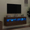 vidaXL - Tv-wandmeubels - met - LED-verlichting - 2 - st - 60x30x40 - cm - bruineiken